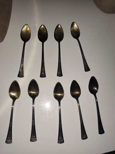 Antikes silber teelöffel set - teelöffel,