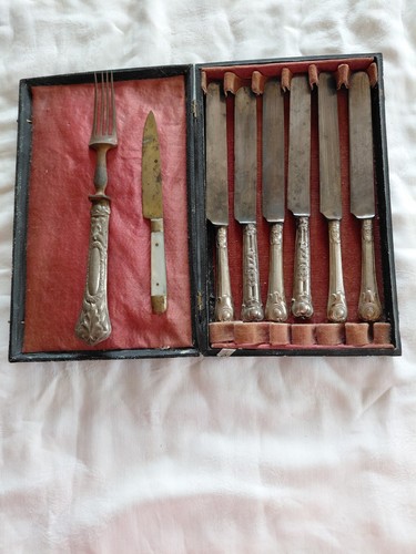 Antikes käsemesser set - käsemesser-set, im
