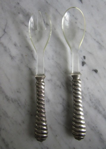 Salatbesteck echte 800 silber - salatbesteck,