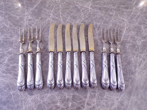 Jugendstil obstbesteck tlg - obstbesteck, 12