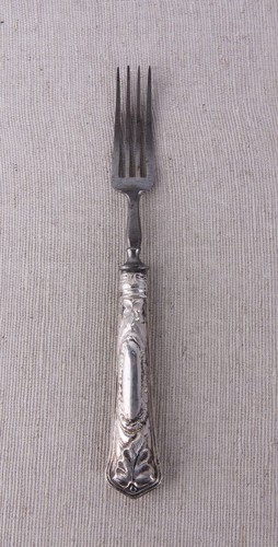 Kleine antike silberne gabel - antike,