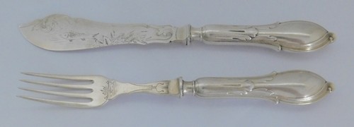 2tlg jugendstil fischbesteck - 2tlg,