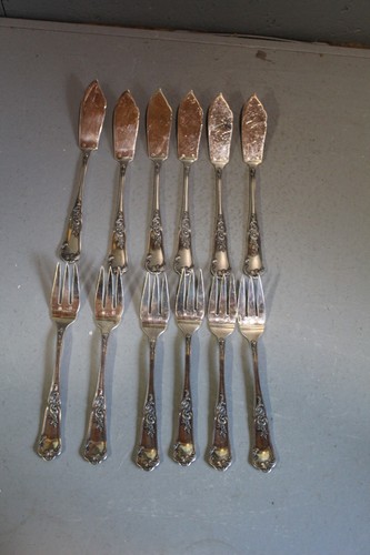 Fisch besteck versilbert - besteck, j-b