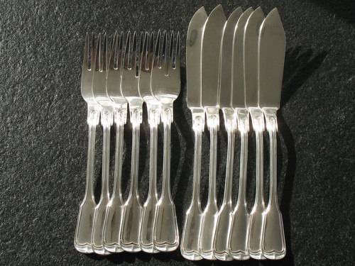 Fischbesteck silber 800 - fischbesteck,