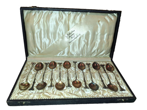 12x jugendstil mokkalöffel - 12x,