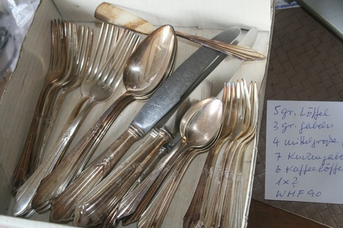 Altes silber besteck - altes,